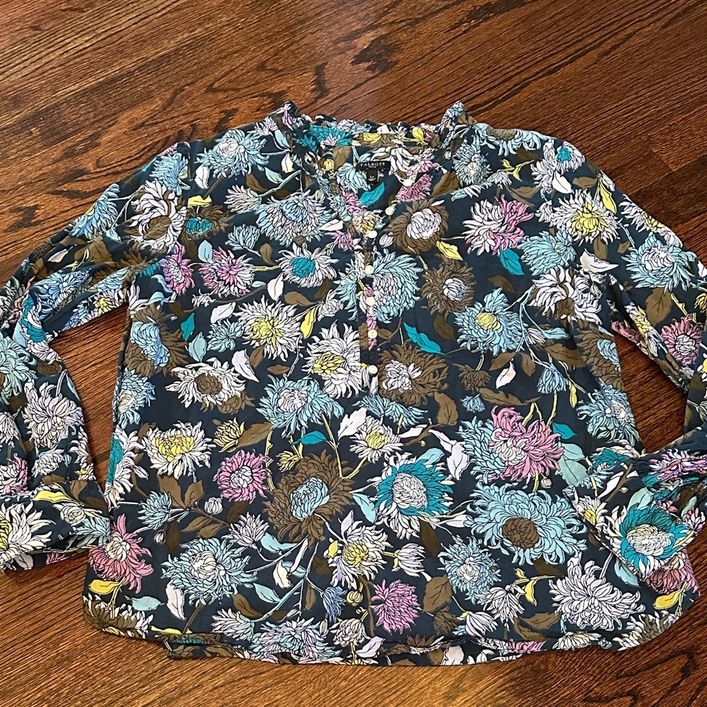 Talbots Multicolor Floral Blouse